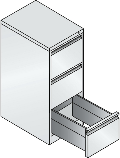 CP Hängeregistraturschrank 12423-311 C2000 Acurado 3 Schubladen 1-bahnig (HxBxT) 1045x433x590mm 9016/2406015