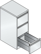CP Hängeregistraturschrank 12423-311 C2000 Acurado 3 Schubladen 1-bahnig (HxBxT) 1045x433x590mm 9016/2406015