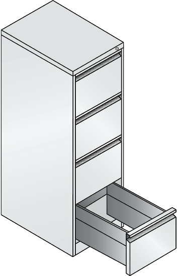 CP Hängeregistraturschrank 12423-311 C2000 Acurado 3 Schubladen 1-bahnig (HxBxT) 1045x433x590mm 9016/2406015