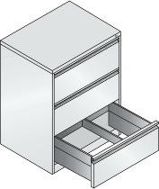 CP Hängeregistraturschrank 12423-311 C2000 Acurado 3 Schubladen 1-bahnig (HxBxT) 1045x433x590mm 9016/2406015