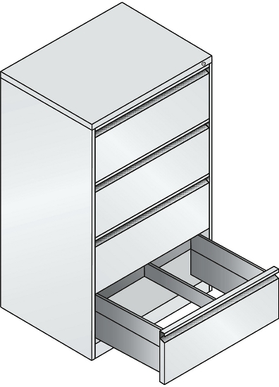 CP Hängeregistraturschrank 12423-311 C2000 Acurado 3 Schubladen 1-bahnig (HxBxT) 1045x433x590mm 9016/2406015