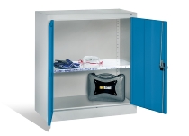 C+P Flügeltürenschrank 130287-300 Serie 12 Fachböden verzinkt Griffschale mit Zylinderschloss (HxBxT) 1000x935x400mm 7035/5012