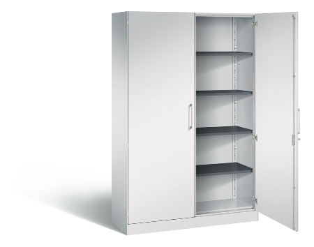 C+P Flügeltürenschrank 141003-000 5OH C3000 Asisto (HxBxT) 1980x800x435mm Lichtgrau/Enzianblau