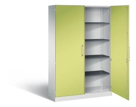 C+P Flügeltürenschrank 141003-000 5OH C3000 Asisto (HxBxT) 1980x800x435mm Lichtgrau/Enzianblau