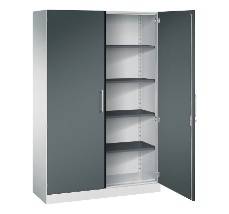 C+P Flügeltürenschrank 1410002-000 C3000 Asisto 5OH (HxBxT) 1980x1000x435mm 9016/9016