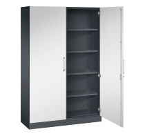 C+P Flügeltürenschrank 1410002-000 C3000 Asisto 5OH (HxBxT) 1980x1000x435mm 9016/9016