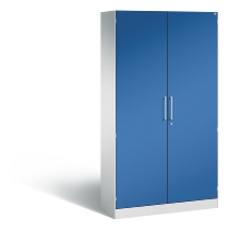 C+P Flügeltürenschrank 141003-000 5OH C3000 Asisto (HxBxT) 1980x800x435mm Lichtgrau/Enzianblau