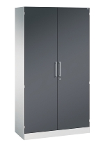 C+P Flügeltürenschrank 1410002-000 C3000 Asisto 5OH (HxBxT) 1980x1000x435mm 9016/9016