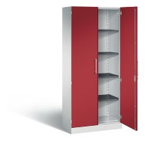 C+P Flügeltürenschrank 141003-000 5OH C3000 Asisto (HxBxT) 1980x800x435mm Lichtgrau/Enzianblau