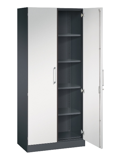 C+P Flügeltürenschrank 1410002-000 C3000 Asisto 5OH (HxBxT) 1980x1000x435mm 9016/9016