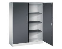 C+P Flügeltürenschrank 1410002-000 C3000 Asisto 5OH (HxBxT) 1980x1000x435mm 9016/9016
