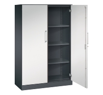 C+P Flügeltürenschrank 1410002-000 C3000 Asisto 5OH (HxBxT) 1980x1000x435mm 9016/9016