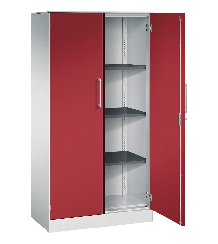 C+P Flügeltürenschrank 1410002-000 C3000 Asisto 5OH (HxBxT) 1980x1000x435mm 9016/9016