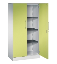 C+P Flügeltürenschrank 1410002-000 C3000 Asisto 5OH (HxBxT) 1980x1000x435mm 9016/9016