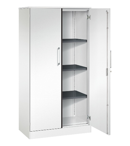 C+P Flügeltürenschrank 1410002-000 C3000 Asisto 5OH (HxBxT) 1980x1000x435mm 9016/9016