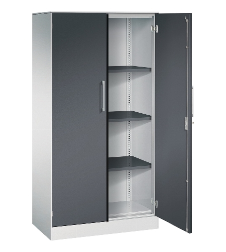 C+P Flügeltürenschrank 1410002-000 C3000 Asisto 5OH (HxBxT) 1980x1000x435mm 9016/9016