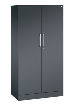 C+P Flügeltürenschrank 1410002-000 C3000 Asisto 5OH (HxBxT) 1980x1000x435mm 9016/9016