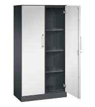 C+P Flügeltürenschrank 1410002-000 C3000 Asisto 5OH (HxBxT) 1980x1000x435mm 9016/9016