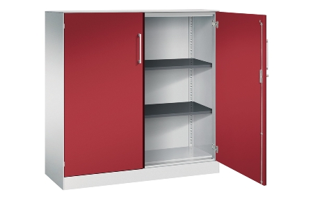 C+P Flügeltürenschrank 141031-000 C3000 Asisto 3OH (HxBxT) 1310x1200x435mm 7016/7016