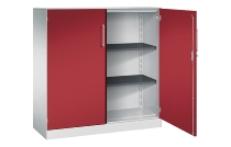 C+P Flügeltürenschrank 141031-000 C3000 Asisto 3OH (HxBxT) 1310x1200x435mm 7016/7016