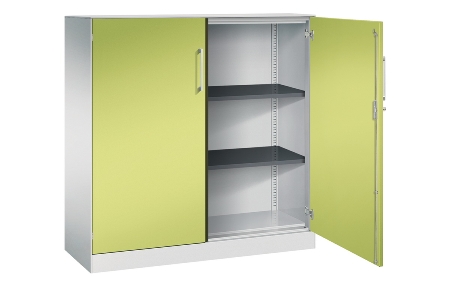 C+P Flügeltürenschrank 141031-000 C3000 Asisto 3OH (HxBxT) 1310x1200x435mm 7016/7016