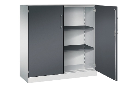 C+P Flügeltürenschrank 141031-000 C3000 Asisto 3OH (HxBxT) 1310x1200x435mm 7016/7016
