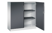C+P Flügeltürenschrank 141031-000 C3000 Asisto 3OH (HxBxT) 1310x1200x435mm 7016/7016