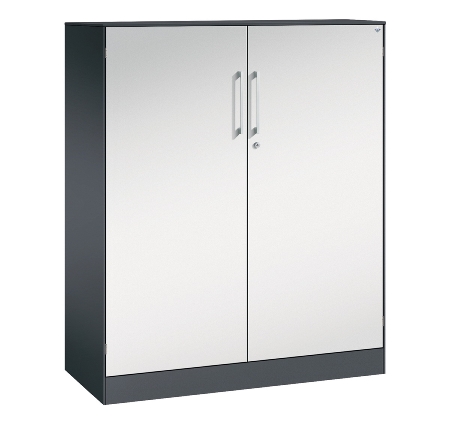 C+P Flügeltürenschrank 141031-000 C3000 Asisto 3OH (HxBxT) 1310x1200x435mm 7016/7016