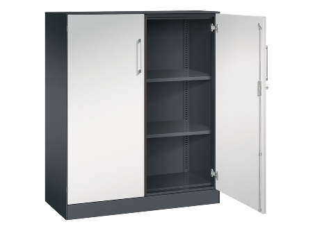 C+P Flügeltürenschrank 141031-000 C3000 Asisto 3OH (HxBxT) 1310x1200x435mm 7016/7016