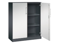 C+P Flügeltürenschrank 141031-000 C3000 Asisto 3OH (HxBxT) 1310x1200x435mm 7016/7016