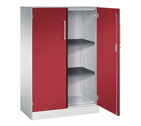 C+P Flügeltürenschrank 141031-000 C3000 Asisto 3OH (HxBxT) 1310x1200x435mm 7016/7016