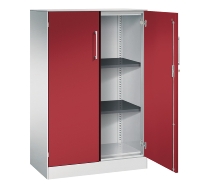 C+P Flügeltürenschrank 141031-000 C3000 Asisto 3OH (HxBxT) 1310x1200x435mm 7016/7016