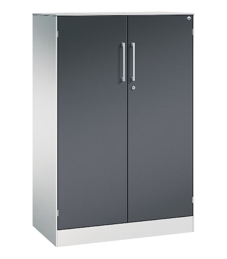 C+P Flügeltürenschrank 141031-000 C3000 Asisto 3OH (HxBxT) 1310x1200x435mm 7016/7016