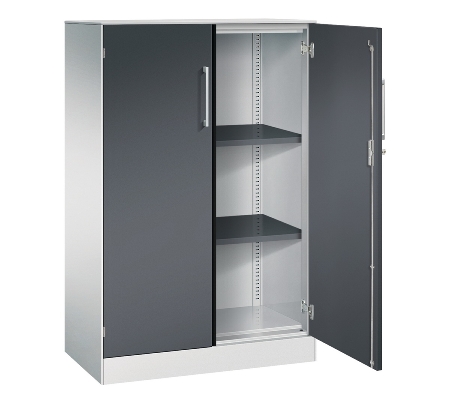 C+P Flügeltürenschrank 141031-000 C3000 Asisto 3OH (HxBxT) 1310x1200x435mm 7016/7016