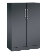 C+P Flügeltürenschrank 141031-000 C3000 Asisto 3OH (HxBxT) 1310x1200x435mm 7016/7016