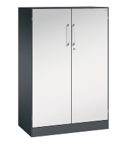 C+P Flügeltürenschrank 141031-000 C3000 Asisto 3OH (HxBxT) 1310x1200x435mm 7016/7016