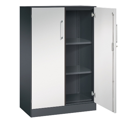 C+P Flügeltürenschrank 141031-000 C3000 Asisto 3OH (HxBxT) 1310x1200x435mm 7016/7016