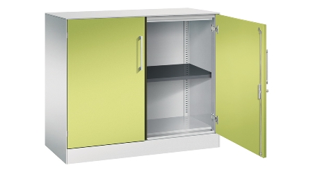 C+P Flügeltürenschrank 141031-000 C3000 Asisto 3OH (HxBxT) 1310x1200x435mm 7016/7016