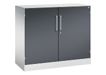 C+P Flügeltürenschrank 141031-000 C3000 Asisto 3OH (HxBxT) 1310x1200x435mm 7016/7016