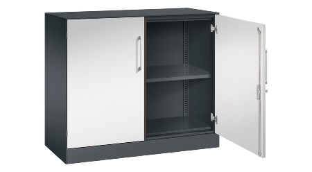 C+P Flügeltürenschrank 141031-000 C3000 Asisto 3OH (HxBxT) 1310x1200x435mm 7016/7016