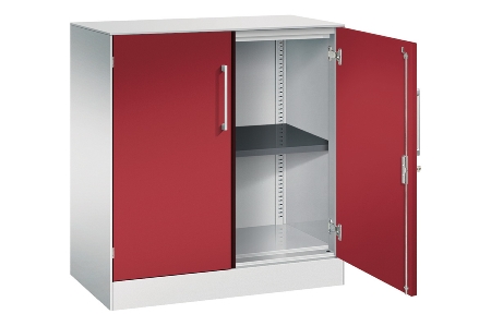 C+P Flügeltürenschrank 141031-000 C3000 Asisto 3OH (HxBxT) 1310x1200x435mm 7016/7016