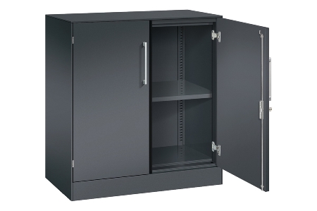 C+P Flügeltürenschrank 141031-000 C3000 Asisto 3OH (HxBxT) 1310x1200x435mm 7016/7016