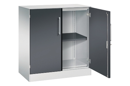 C+P Flügeltürenschrank 141031-000 C3000 Asisto 3OH (HxBxT) 1310x1200x435mm 7016/7016