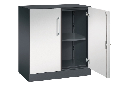C+P Flügeltürenschrank 141031-000 C3000 Asisto 3OH (HxBxT) 1310x1200x435mm 7016/7016