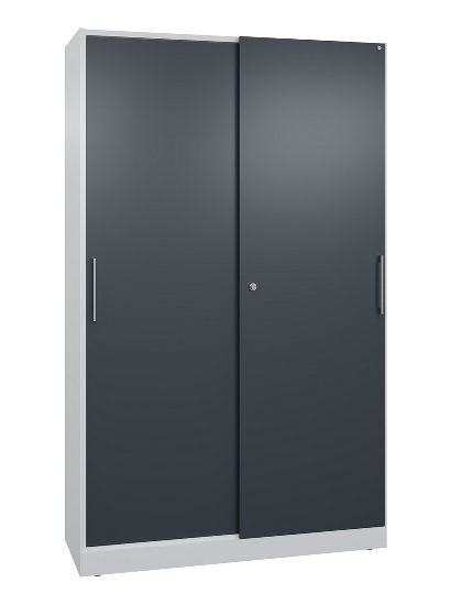 C+P Schiebetürenschrank 142001-000 C3000 Asisto 5OH (HxBxT) 1980x1200x435mm 9016/0010
