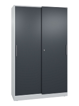 C+P Schiebetürenschrank 142001-000 C3000 Asisto 5OH (HxBxT) 1980x1200x435mm 9016/0010