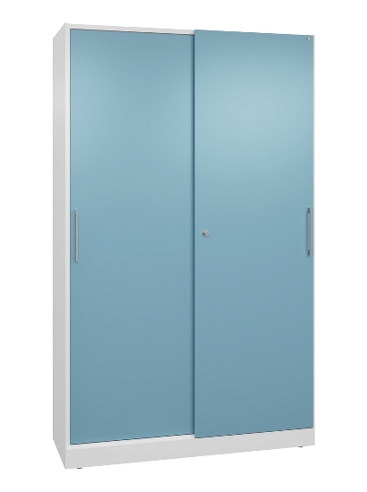 C+P Schiebetürenschrank 142001-000 C3000 Asisto 5OH (HxBxT) 1980x1200x435mm 9016/0010