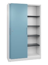 C+P Schiebetürenschrank 142001-000 C3000 Asisto 5OH (HxBxT) 1980x1200x435mm 9016/0010