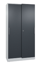 C+P Schiebetürenschrank 142001-000 C3000 Asisto 5OH (HxBxT) 1980x1200x435mm 9016/0010