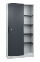 C+P Schiebetürenschrank 142001-000 C3000 Asisto 5OH (HxBxT) 1980x1200x435mm 9016/0010